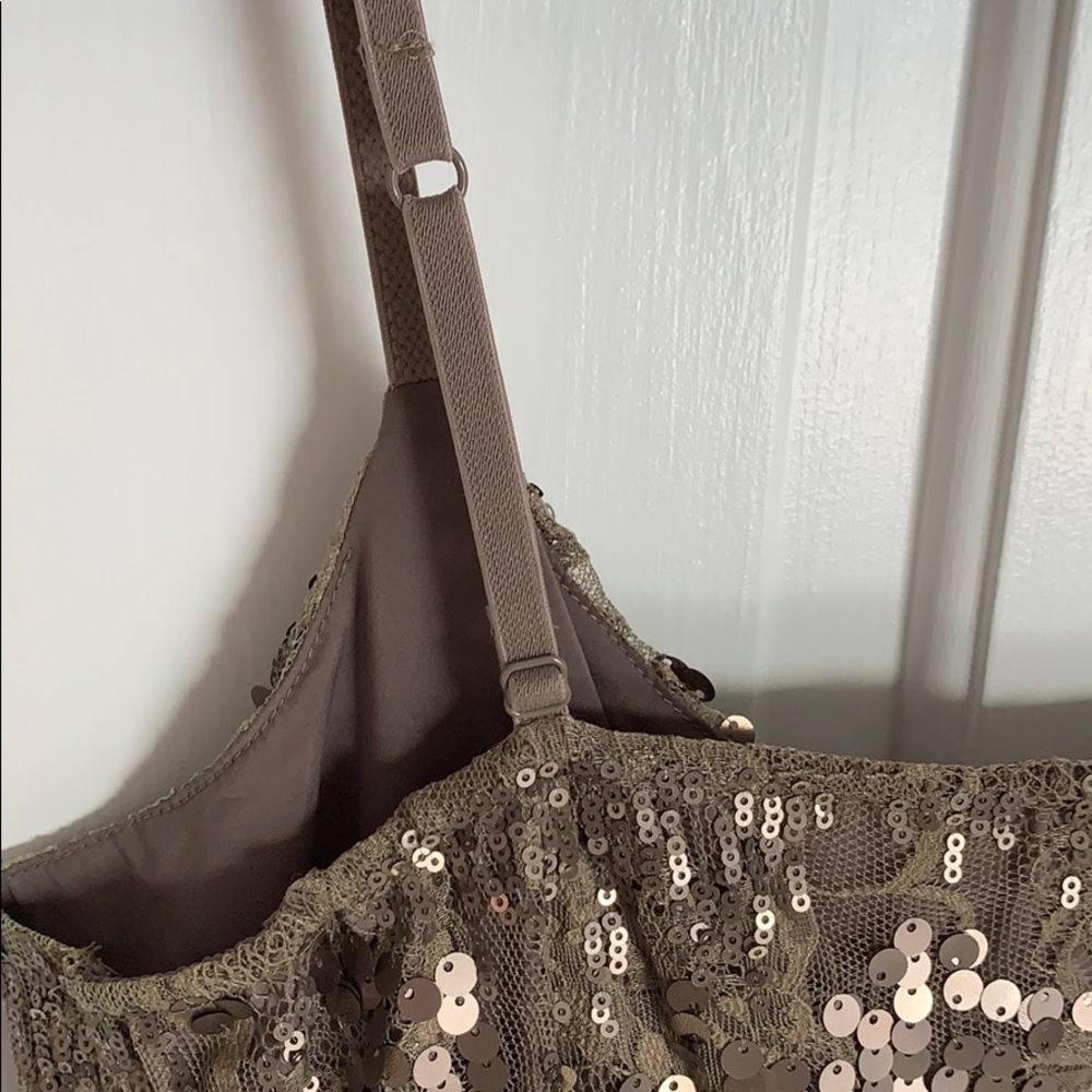 Express Gold Sequin Dress - Picture 6 of 8